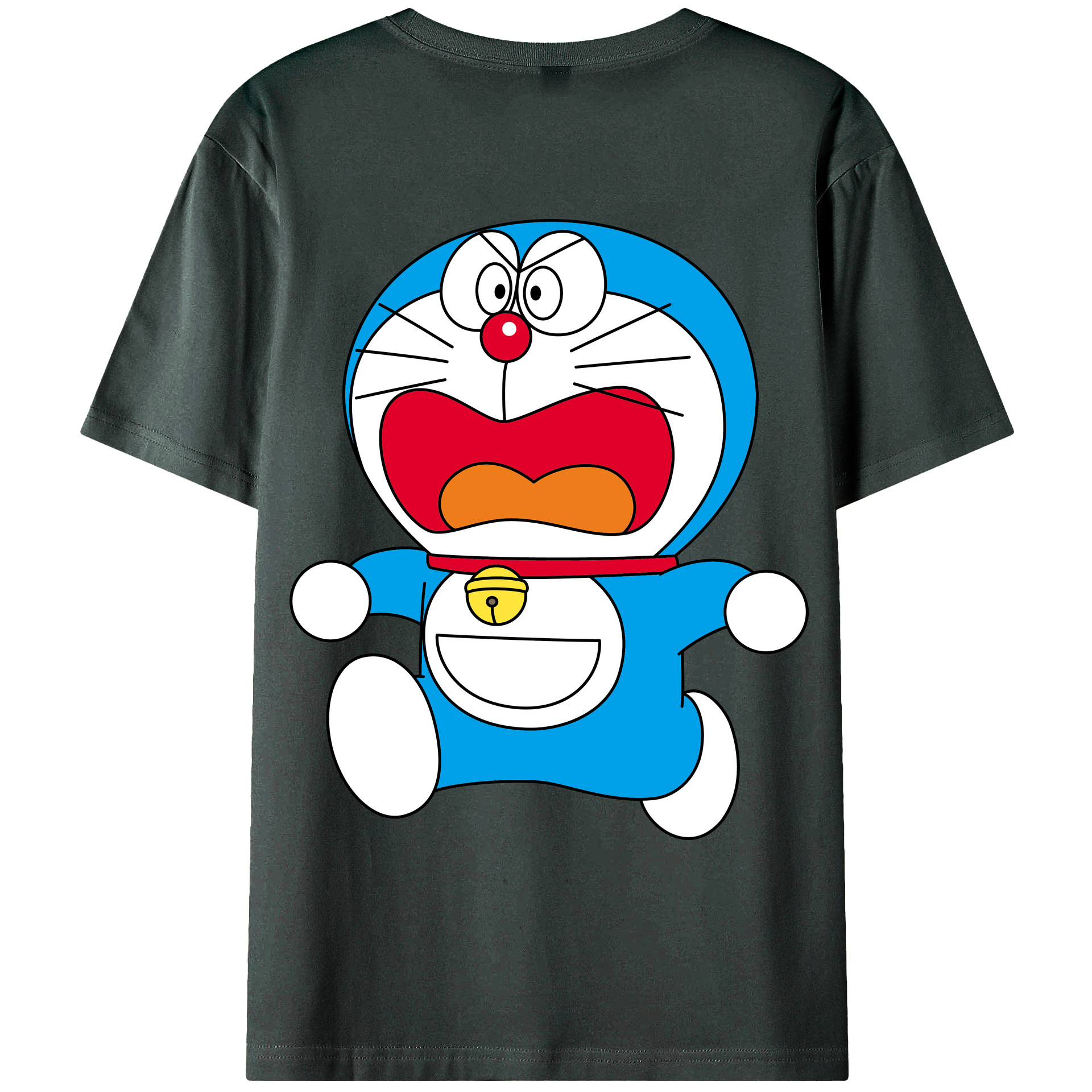 （画像用） ドラえもん Doraemon 綿100％ メンズ半袖Tシャツ（バックプリント） 通気性